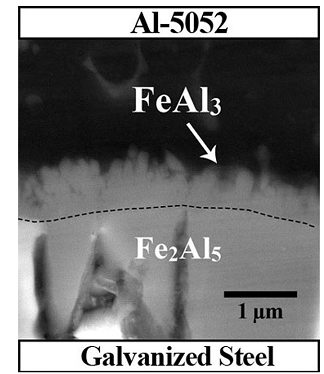 Figure 6: SEM image of IMC layer in GS/Al specimen.A-21