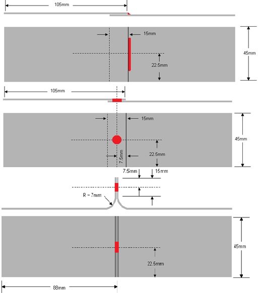 Figure 14: Lap-shear and coach-peel set-up.A-12