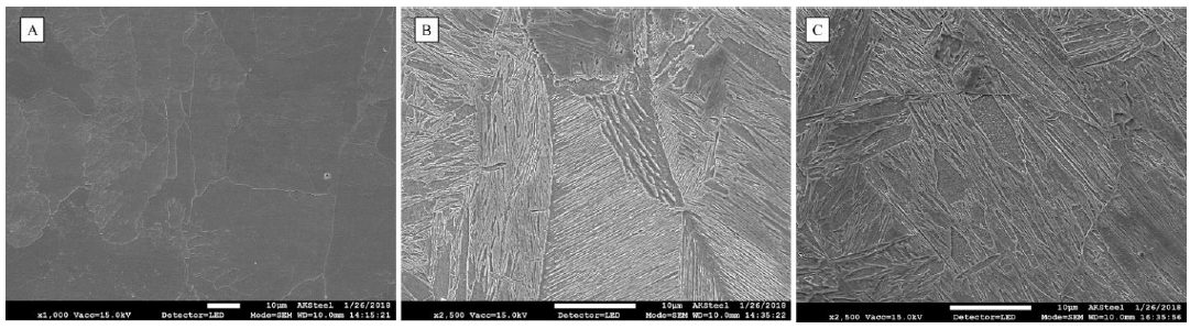 Figure 6: Microstructures of the Different Weld Nuggets.