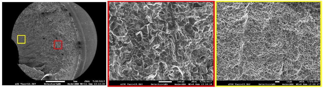 Figure 7: Fracture Surface of Cracked Weld in Steel 7.