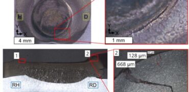 Images of LME cracking in automotive parts