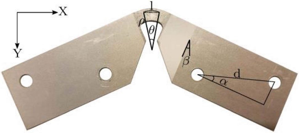 Figure 7: Deformed sample after in-plane bending test.K-68