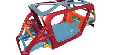 Steel E-Motive Body Structure three-quarter-side
