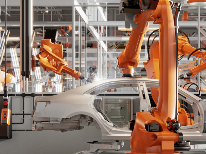 Body structure assembly in automotive plant